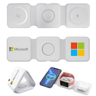 Portable 3" 1 Magnetic Wireless Charger Pad