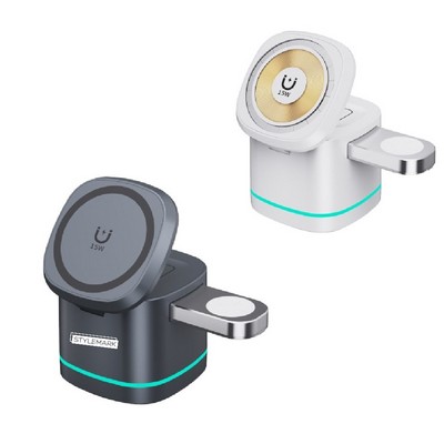 Desktop 3-in-1 Wireless Charging Station