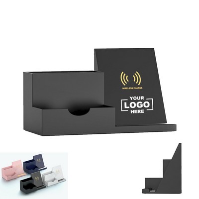 3-in-1 Wireless Charging Desktop Organizer