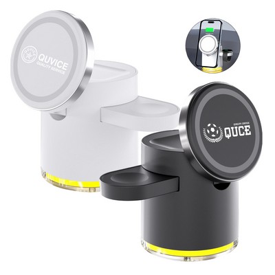 Cylinder Magnetic 4-In-1 Wireless Charger