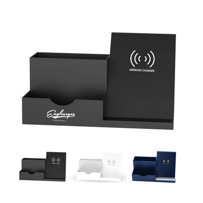 Desk Organizer with Fast Wireless Charger