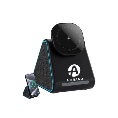 3-in-1 Magnetic Wireless Charger with Bluetooth Speaker