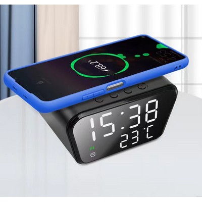 Wireless Charger W/ Alarm Clock **Fast Charge 15W**