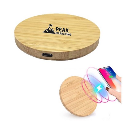 15W Eco-Friendly Bamboo Wireless Fast Charger