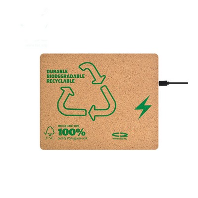 Cork Mouse Pad Charger