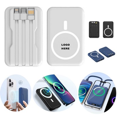 Portable Fast Charger Wireless Charging Battery Pack 10000mAh Magnetic Power Bank